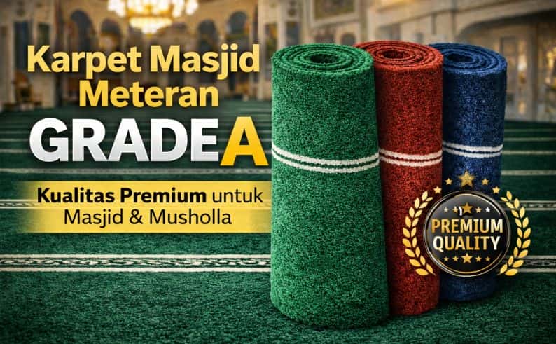 Karpet Masjid Meteran Grade A | Kualitas Premium & Tebal